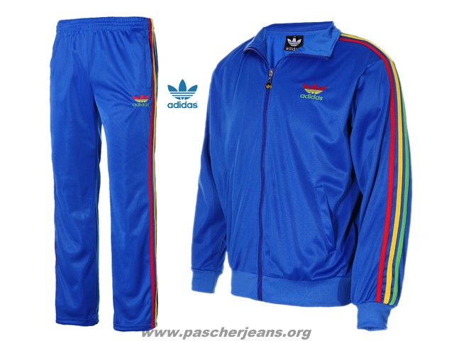 survetement adidas gris bleu